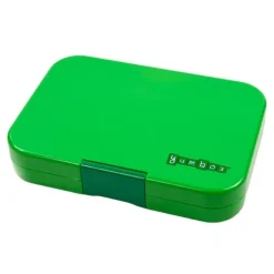 Fiambrera de tritán (sin BPA) con 5 compartimentos Tapas verde Jungla - Yumbox