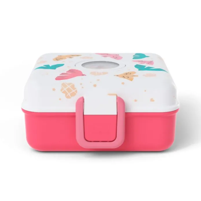 Fiambrera doble compacta polipropileno rosa pájaros (sin BPA) 850 ml - Monbento