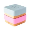 Fiambreras para snacks rosa y gris (2) - Madera de Bambú - Eco Rascals