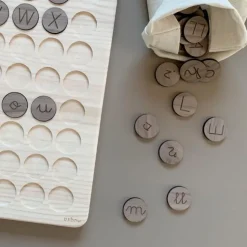 Fichas con letras de madera para lectoescritura - Ösbru