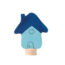 Figura casa azul de madera para calendario anual y espiral de celebración - Grimm's
