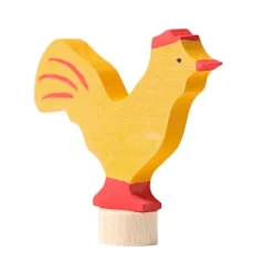 Figura gallo de madera para calendario anual y espiral de celebración - Grimm's