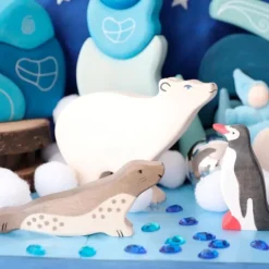 Foca con la cabeza alzada de madera - HOLZTIGER