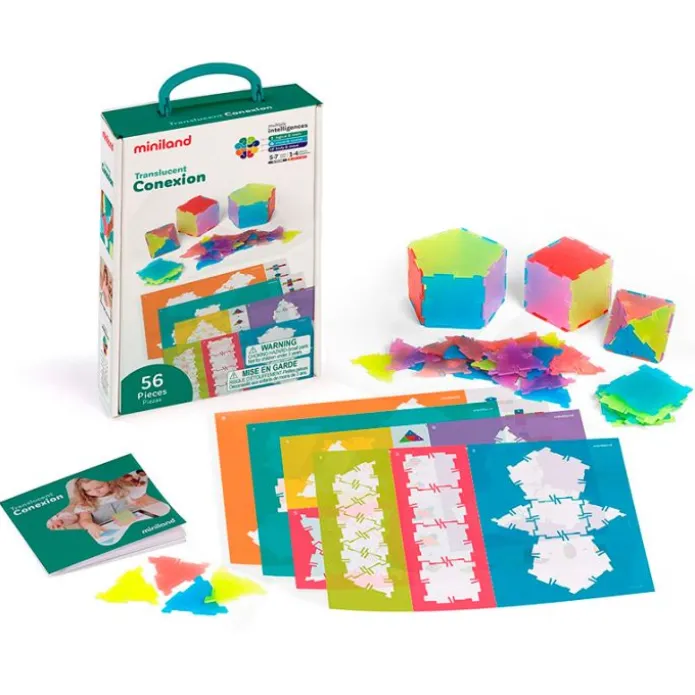 Formas geométricas de colores translúcidos para construir volúmenes (56) - Miniland