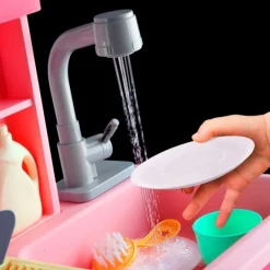 Fregadero cocinita con grifo eléctrico y agua - LC