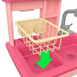 Fregadero cocinita con grifo eléctrico y agua - LC