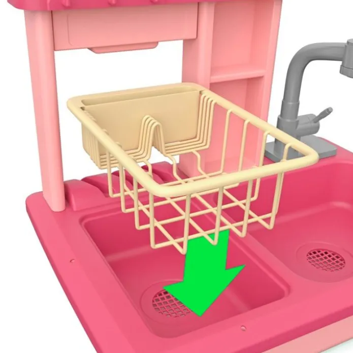 Fregadero cocinita con grifo eléctrico y agua - LC