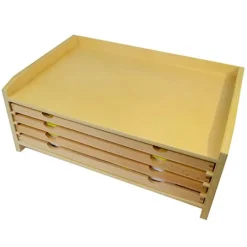 Gabinete botánico de madera con 24 inserciones - Montessori