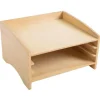 Gabinete de madera vacío para 3 puzles botánica - Montessori