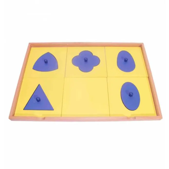 Gabinete geométrico de madera con 6 cajones - Montessori