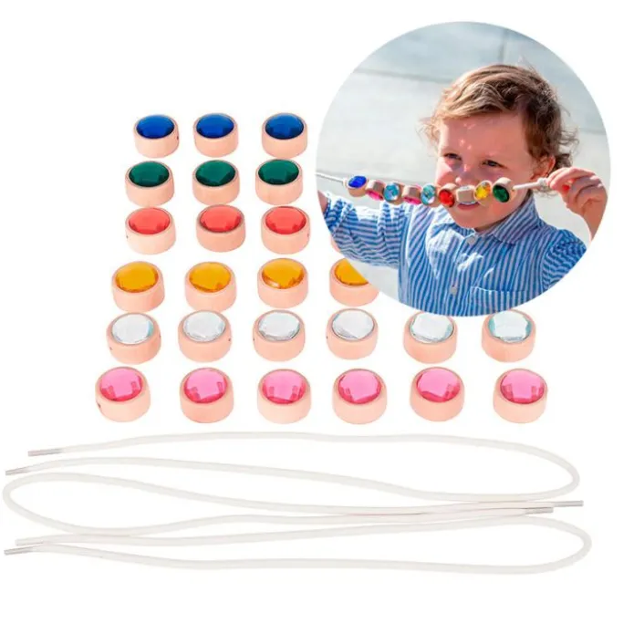 Gemas de madera y cordones para coser y enhebrar (39) - TickiT