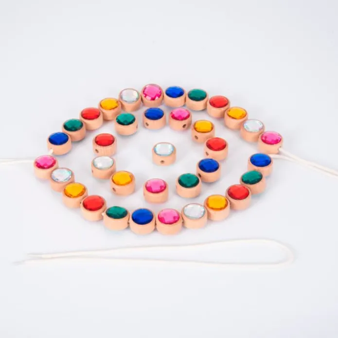 Gemas de madera y cordones para coser y enhebrar (39) - TickiT