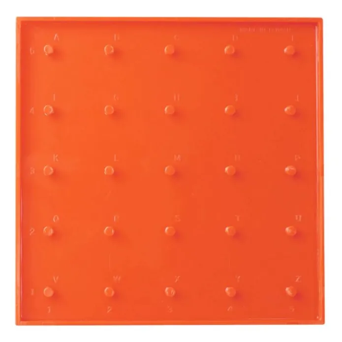 Geoplano círculo cuadrado 15x15 cm con gomas elásticas - Henbea