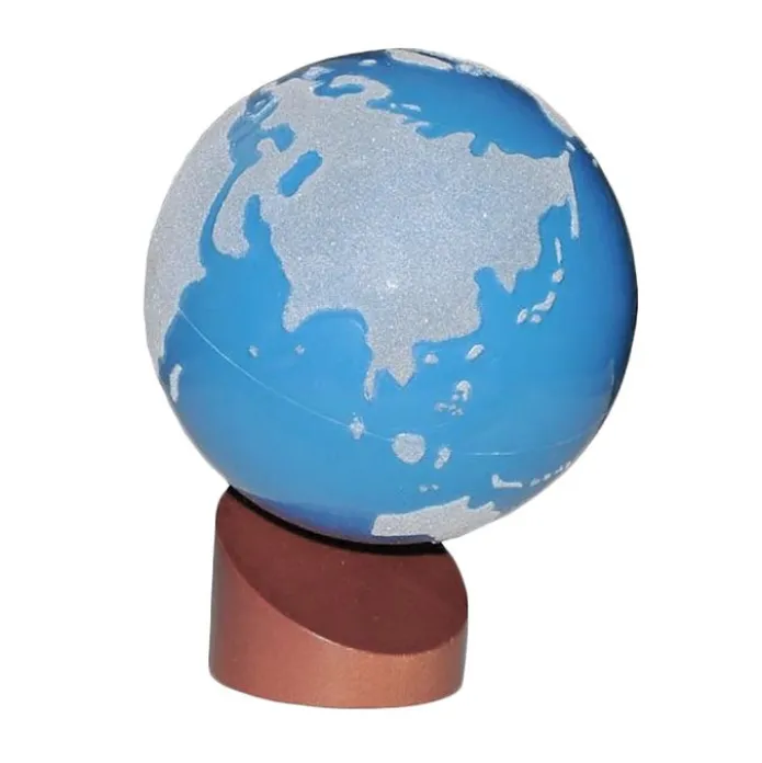Globo terráqueo continentes de lija - Montessori