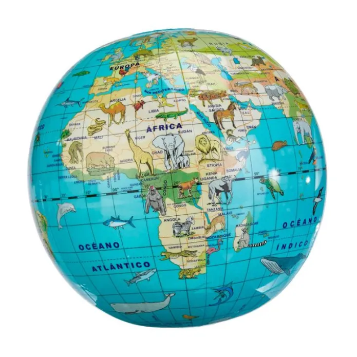 Globo terráqueo hinchable Animales 30 cm - Caly