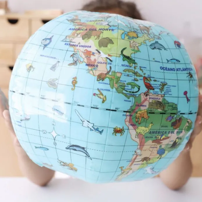 Globo terráqueo hinchable Animales 30 cm - Caly