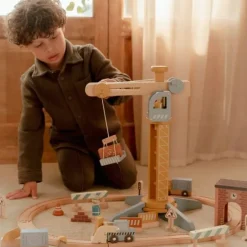 Grúa de construcción para circuito de tren - Little Dutch