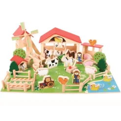 Granja de madera con accesorios - Bigjigs