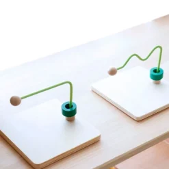 Guía horizontal ondulada de madera - Montessori