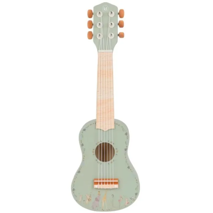Guitarra de madera verde Safari Friends - Little Dutch