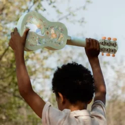 Guitarra de madera verde Safari Friends - Little Dutch