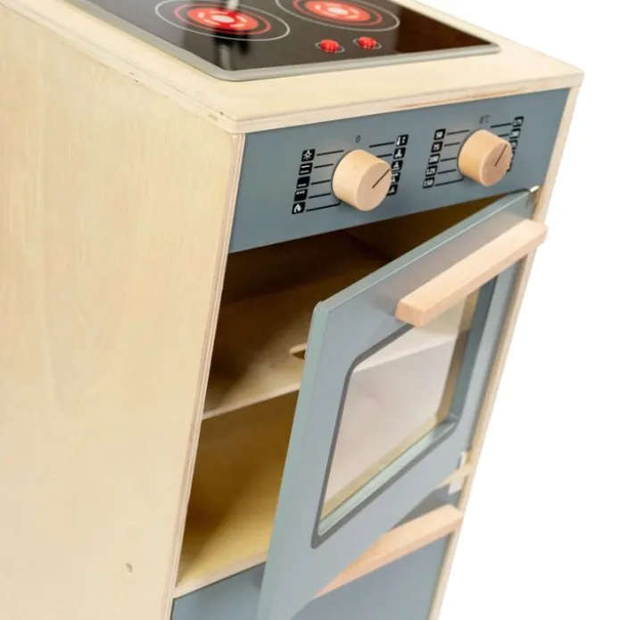 Horno y vitrocerámica de madera Emerald Green MamaMemo - Astrup + REGALO tabla cortar