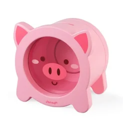 Hucha cerdito rosa de madera - Janod
