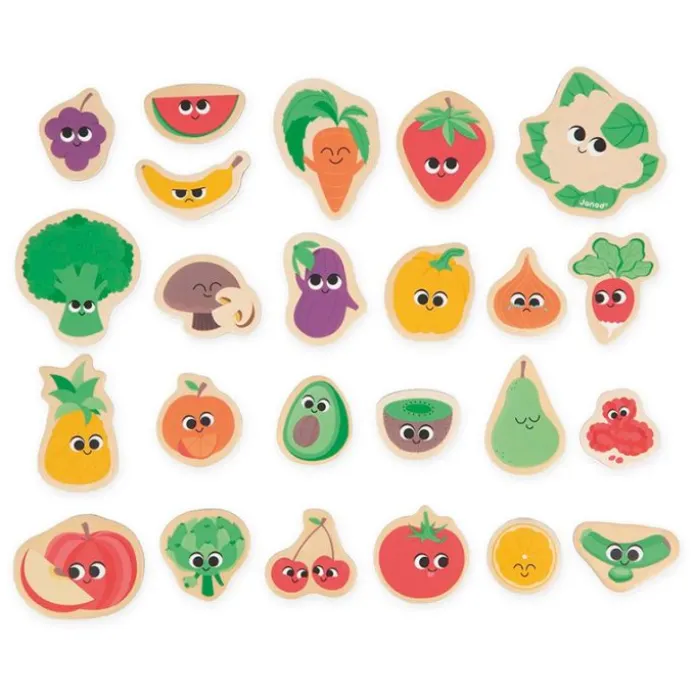 Imanes de madera Frutas y verduras (24) - Janod
