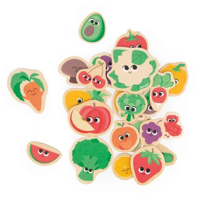 Imanes de madera Frutas y verduras (24) - Janod