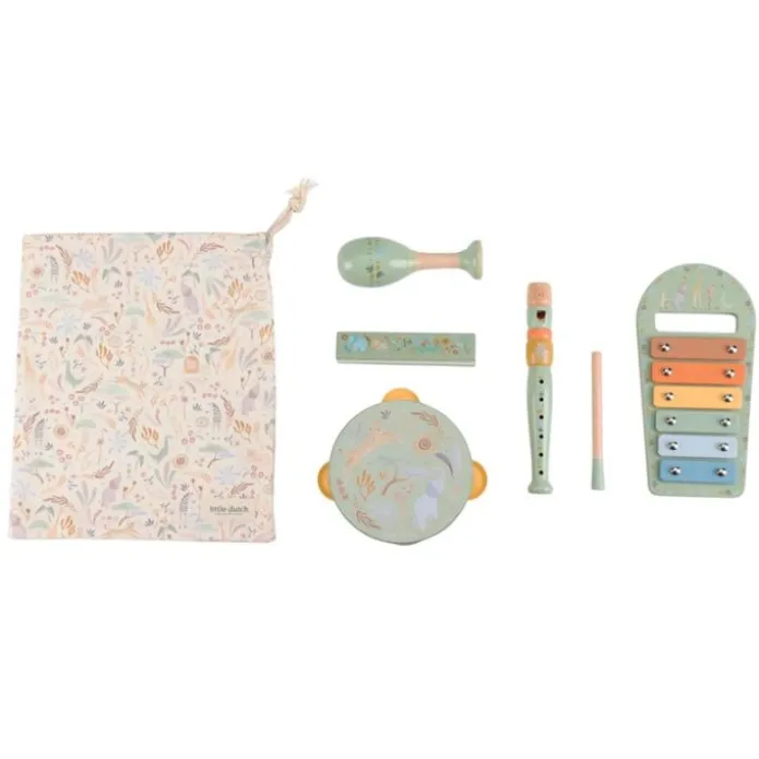 Instrumentos musicales de madera verdes Safari Friends (5) - Little Dutch