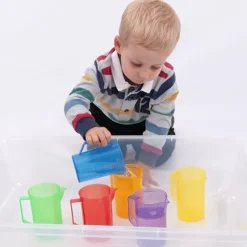 Jarras de plástico de colores con medidas 300 ml (6) - TickiT
