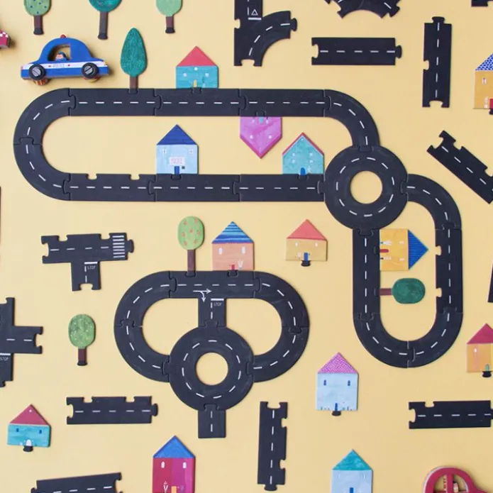 Juego cooperativo Roads carreteras y coches - Londji