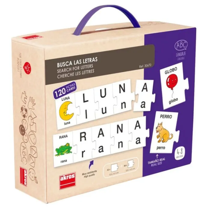 Juego de asociación: Busca las letras - Akros