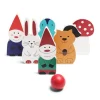 Juego de bolos de madera animales del bosque - BS Toys