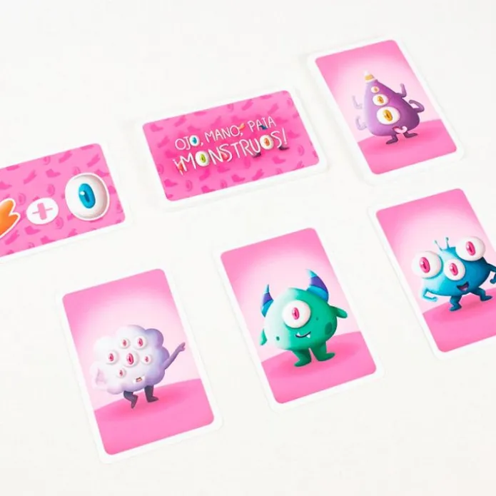 Juego de cartas de cálculo mental Ojo, mano, pata ¡Monstruos! - Átomo Games