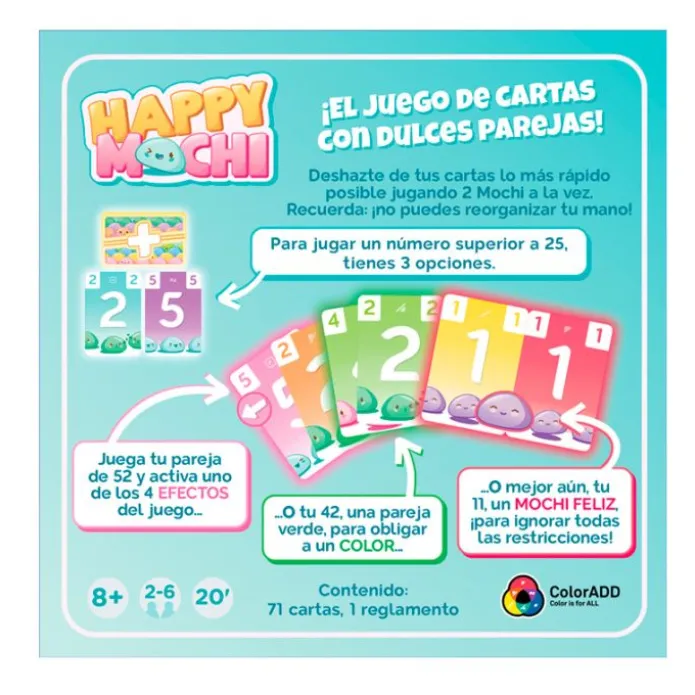 Juego de cartas de estrategia Happy Mochi - Asmodee