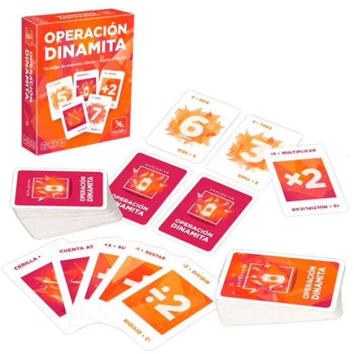 Juego de cartas de memoria y cálculo Operación Dinamita - Lúdilo