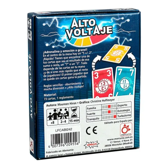 Juego de cartas de rapidez y cálculo mental Alto Voltaje - Mercurio