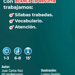 Juego de cartas lenguaje Blanca la brujita Club A - Átomo Games