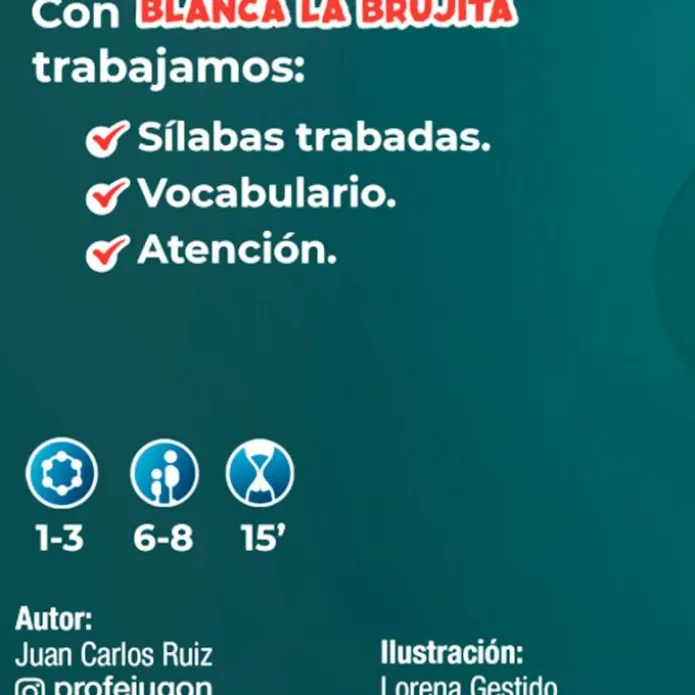 Juego de cartas lenguaje Blanca la brujita Club A - Átomo Games