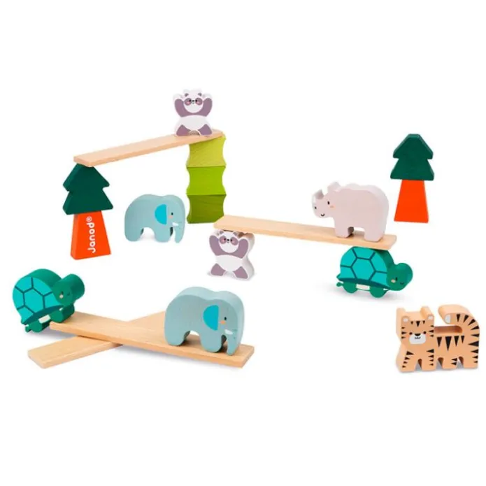 Juego de construcción y equilibrio Animales equilibristas - Janod