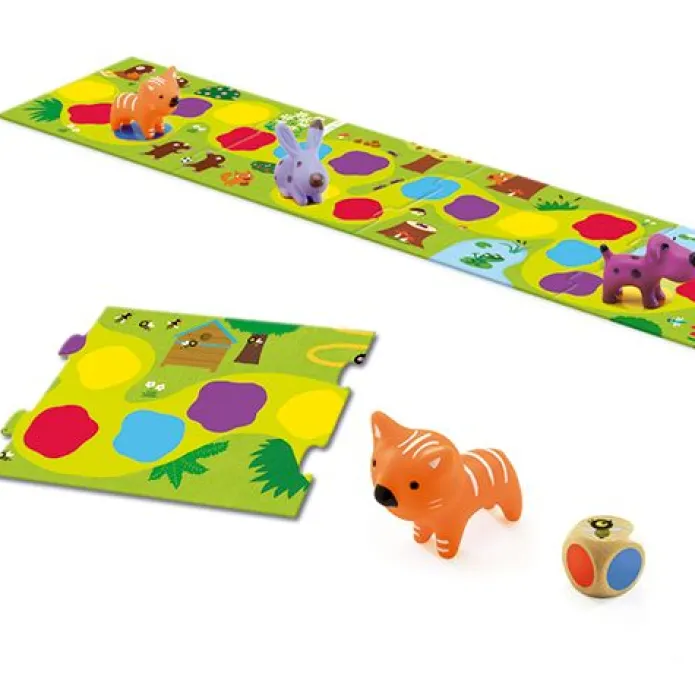Juego de dados Little circuit: carreras de animalitos - Djeco