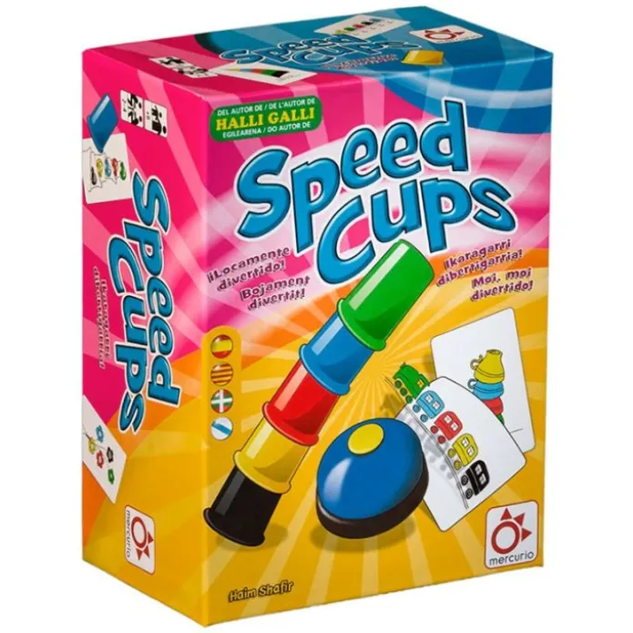 Juego de habilidad y reflejos Speed Cups cubos de colores - Mercurio