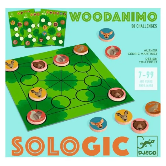 Juego de lógica de madera Sologic Woodanimo - Djeco