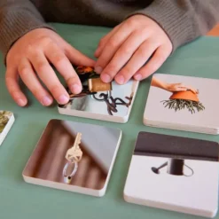 Juego de madera de asociación y memoria con imágenes reales - Andreu Toys