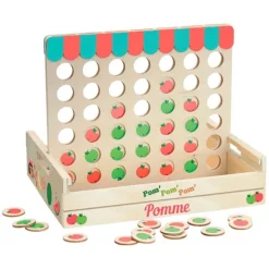 Juego de madera 4 en raya Manzanas - Vilac
