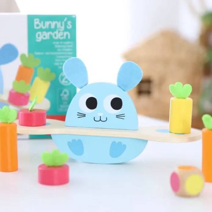 Juego de madera habilidad y equilibrio Bunny's Garden - Goula