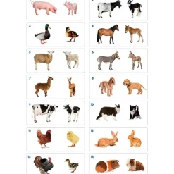 Juego de madera relacionar animales de granja 28 piezas - TickiT