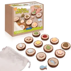 Juego de memoria sensorial de madera Naturaleza (24) - Guidecraft
