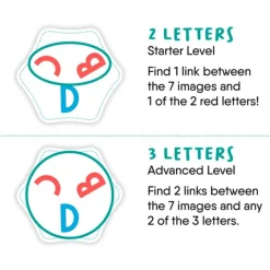 Juego de observación y rapidez visual Enlaza letras - Flexiq